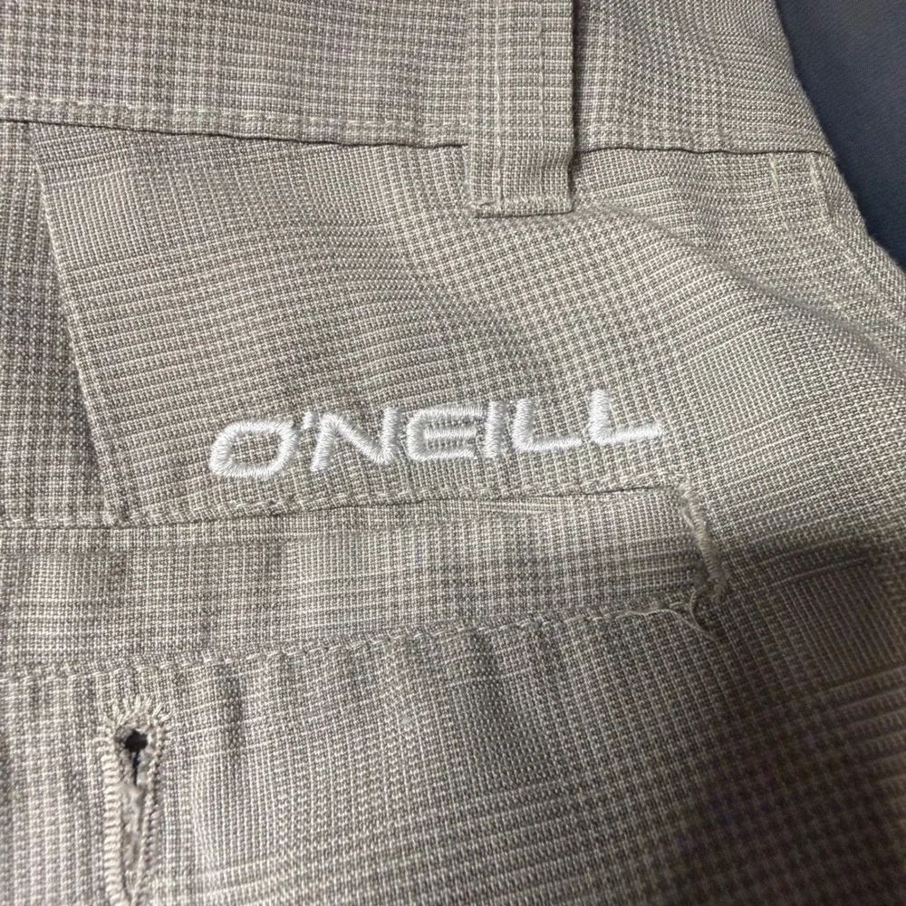 O'Neill Mens Tan Plaid Flat Front Walk Shorts Size 32 13108125P‎ Beige Casual